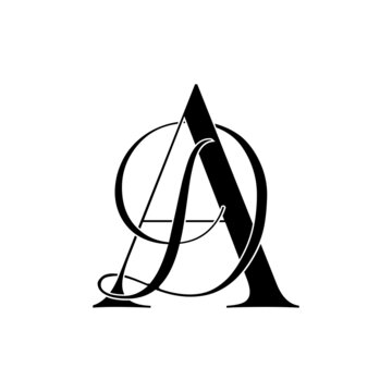 ad, da, monogram logo. Calligraphic signature icon. Wedding Logo Monogram. modern monogram symbol. Couples logo for wedding