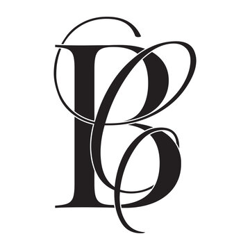 bc, cb, monogram logo. Calligraphic signature icon. Wedding Logo Monogram. modern monogram symbol. Couples logo for wedding