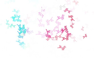 Light Green, Red vector doodle layout with branches.