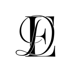 ed, de, monogram logo. Calligraphic signature icon. Wedding Logo Monogram. modern monogram symbol. Couples logo for wedding