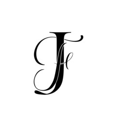 jf, fj, monogram logo. Calligraphic signature icon. Wedding Logo Monogram. modern monogram symbol. Couples logo for wedding