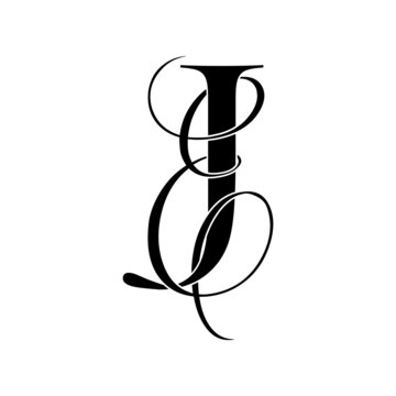 je, ej, monogram logo. Calligraphic signature icon. Wedding Logo Monogram. modern monogram symbol. Couples logo for wedding