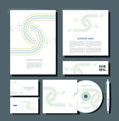 Corporate identity template. Vector company style for brandbook and guideline.