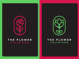 Beautiful flower design Set Fancy Jewelry Fashion Logo concept icon. 