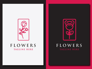 Beautiful flower design Set Fancy Jewelry Fashion Logo concept icon. 