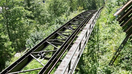 Fototapeta premium Cable car in Hallstatt Austria.