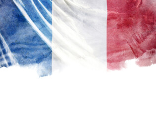 Grunge Flag of France background