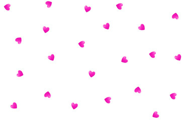 Frame of pink hearts for Valentine's Day.