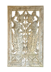 antique carved pattern on wood, element of decor