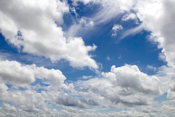 Fototapeta premium Blue sky background and white clouds