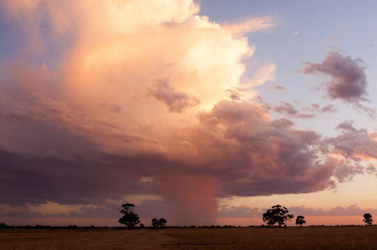 Storm funnel cloud in the Wimmera desert