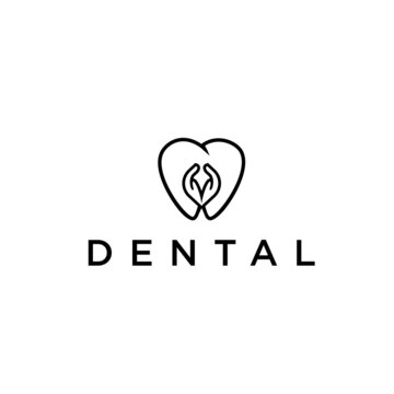 dental tooth care clinic office logo design vector template