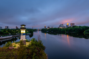 Sunrise from Boom Island Park