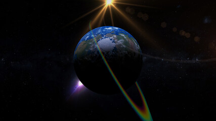 winter solstice 3d illustration