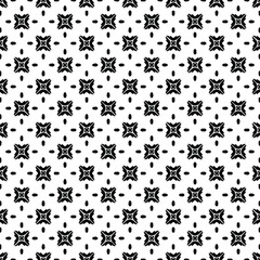 Fototapeta na wymiar Black and white surface pattern texture. Bw ornamental graphic design. Mosaic ornaments. Pattern template. Vector illustration.