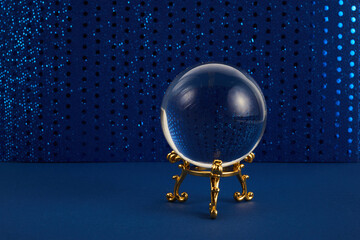 Magic crystal ball. Fortune teller, mind power concept.