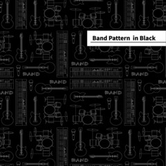 Black Band Instrument Pattern Background