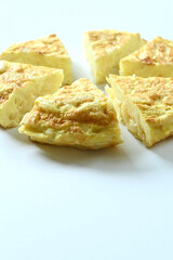 Spanish omelet in pieces