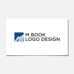 M BOOKS LOGO DESIGN VECTOR