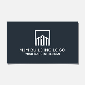 MJM BUILDING LOGO DESIGN VECTOR