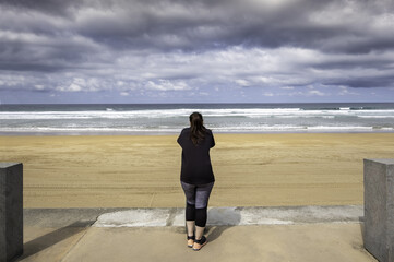 Young woman on the beach