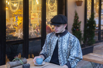 Man drinking tea and time to relax