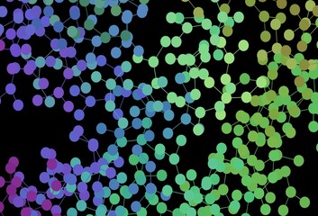 Dark Multicolor vector template with artificial intelligence structure.