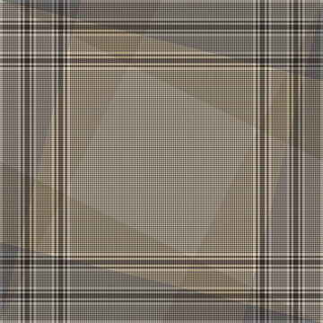 Scarf Design In Beige And Brown With Houndstooth Check Plaid Pattern For Spring Autumn Winter. Elegant Square Print For Silk Or Satin Scarf, Bandana, Shawl, Hijab With Geometric Background Graphics.