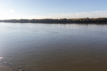 Costal street at the center of city of Ruse, Bulgaria