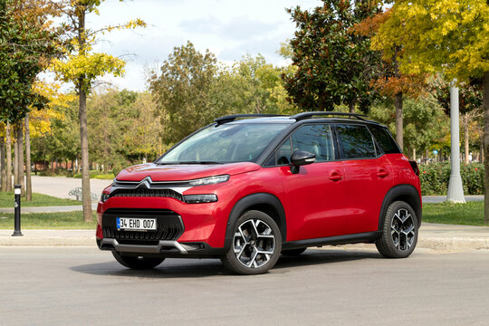 Citroen C3 Aircross is a mini crossover SUV from Citroen. It is parked for photoshoot.