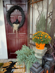 autumn decorations for front door entrance