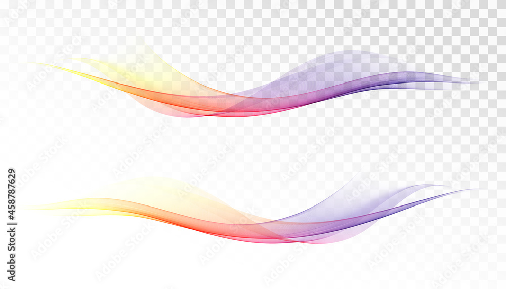 Poster smooth flow the waves of smoke.abstract background of colorful wave.