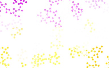 Light Pink, Yellow vector background with forms of artificial intelligence.