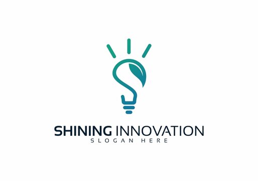 Leaf Lamp, Green Lamp, Initial S logo Design