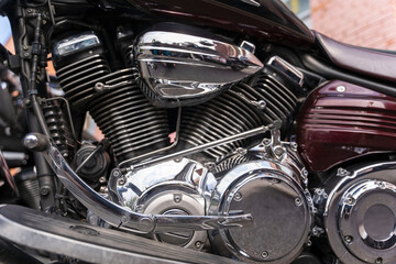 V-shaped motorcycle engine, 2 Cylinders