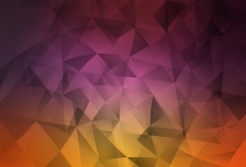 Light Pink, Yellow vector layout with lines, triangles.