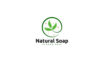 Natural Organic Soap Logo Vector Template