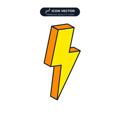 lightning icon symbol template for graphic and web design collection logo vector illustration