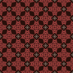 Seamless pattern with Geometric motifs in 3 colors