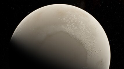 Planets and galaxy, beauty of deep space 3d illustration