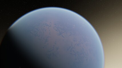 Planets and galaxy, beauty of deep space 3d illustration