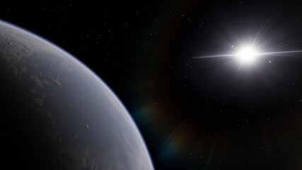 Obraz na płótnie Canvas Planets and galaxy, beauty of deep space 3d illustration
