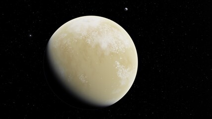 Obraz premium Planets and galaxy, beauty of deep space 3d illustration