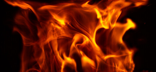 Fototapeta premium flame on a black background