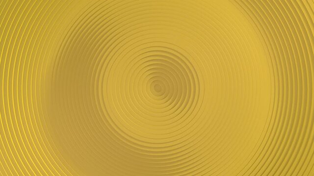 Abstract pattern of circles with an offset effect. Animation of yellow clean rings. Abstract background for a business presentation. Seamless loop. Rings of the circle of the torus