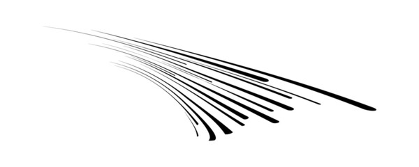 Black speed lines for Comic, motion effect.
