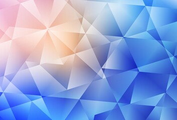 Obraz premium Light Pink, Blue vector gradient triangles texture.