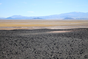 incredible volcanic and desert landscape of the Argentine Puna