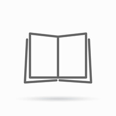 Book icon or logo in modern line style