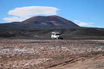 incredible volcanic and desert landscape of the Argentine Puna